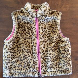 Reversible pink Leopard vest